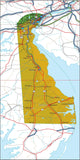 USA State Relief and Vector Map Package of Delaware - Photoshop JPEG and Illustrator EPS