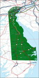 USA State Relief and Vector Map Package of Delaware - Photoshop JPEG and Illustrator EPS