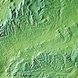 Mountain High Map # 518 england south low contrast relief based on land and seafloor elevation