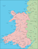 Mountain High Map # 520 wales illustrator geopolitical view