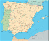 Mountain High Map # 504 iberia illustrator geopolitical view
