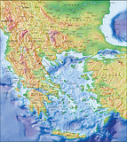 Mountain High Map #508 greece photoshop low contrast relief map with close up detail