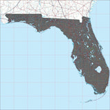 USA State Relief and Vector Map Package of Florida - Photoshop JPEG and Illustrator EPS