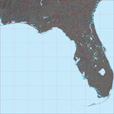 USA State Relief and Vector Map Package of Florida - Photoshop JPEG and Illustrator EPS
