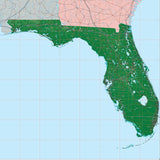 USA State Relief and Vector Map Package of Florida - Photoshop JPEG and Illustrator EPS