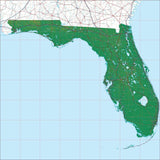 USA State Relief and Vector Map Package of Florida - Photoshop JPEG and Illustrator EPS