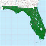 USA State Relief and Vector Map Package of Florida - Photoshop JPEG and Illustrator EPS