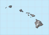 USA State Relief and Vector Map Package of Hawaii - Photoshop JPEG and Illustrator EPS