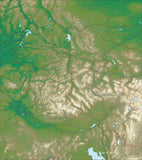USA State Relief and Vector Map Package of Idaho - Photoshop JPEG and Illustrator EPS
