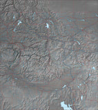 USA State Relief and Vector Map Package of Idaho - Photoshop JPEG and Illustrator EPS