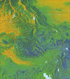 USA State Relief and Vector Map Package of Idaho - Photoshop JPEG and Illustrator EPS