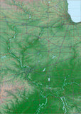USA State Relief and Vector Map Package of Illinois - Photoshop JPEG and Illustrator EPS