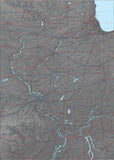 USA State Relief and Vector Map Package of Illinois - Photoshop JPEG and Illustrator EPS