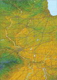 USA State Relief and Vector Map Package of Illinois - Photoshop JPEG and Illustrator EPS