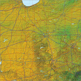 USA State Relief and Vector Map Package of Indiana - Photoshop JPEG and Illustrator EPS