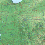 USA State Relief and Vector Map Package of Indiana - Photoshop JPEG and Illustrator EPS
