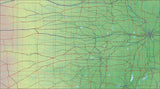 USA State Relief and Vector Map Package of Kansas - Photoshop JPEG and Illustrator EPS