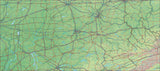 USA State Relief and Vector Map Package of Kentucky - Photoshop JPEG and Illustrator EPS