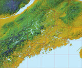 USA State Relief and Vector Map Package of Maine - Photoshop JPEG and Illustrator EPS