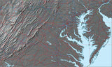 USA State Relief and Vector Map Package of Maryland - Photoshop JPEG and Illustrator EPS