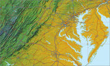 USA State Relief and Vector Map Package of Maryland - Photoshop JPEG and Illustrator EPS