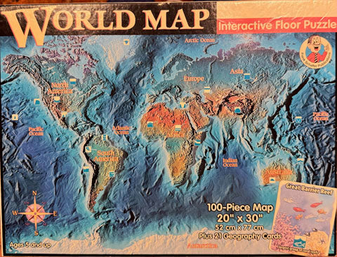 “World maps  used in a jigsaw puzzle map