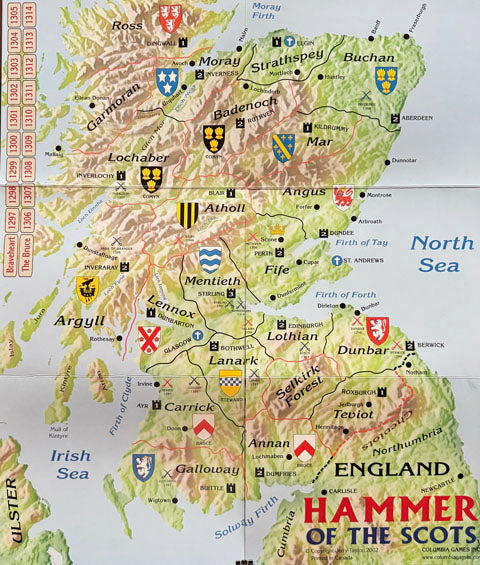 “Hammer of the Scots strategy board game made by columbia games
