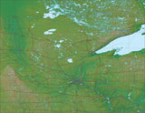 USA State Relief and Vector Map Package of Minnesota - Photoshop JPEG and Illustrator EPS