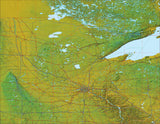 USA State Relief and Vector Map Package of Minnesota - Photoshop JPEG and Illustrator EPS