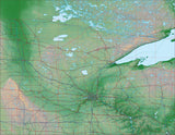 USA State Relief and Vector Map Package of Minnesota - Photoshop JPEG and Illustrator EPS