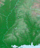USA State Relief and Vector Map Package of Mississippi - Photoshop JPEG and Illustrator EPS