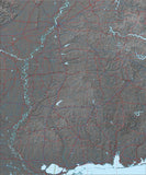 USA State Relief and Vector Map Package of Mississippi - Photoshop JPEG and Illustrator EPS