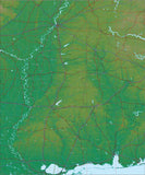 USA State Relief and Vector Map Package of Mississippi - Photoshop JPEG and Illustrator EPS