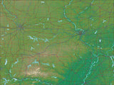 USA State Relief and Vector Map Package of Missouri - Photoshop JPEG and Illustrator EPS