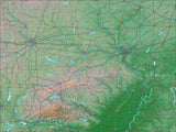 USA State Relief and Vector Map Package of Missouri - Photoshop JPEG and Illustrator EPS