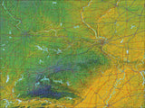 USA State Relief and Vector Map Package of Missouri - Photoshop JPEG and Illustrator EPS