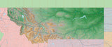 USA State Relief and Vector Map Package of Montana - Photoshop JPEG and Illustrator EPS
