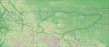 USA State Relief and Vector Map Package of Montana - Photoshop JPEG and Illustrator EPS