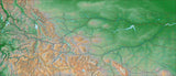 USA State Relief and Vector Map Package of Montana - Photoshop JPEG and Illustrator EPS