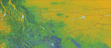 USA State Relief and Vector Map Package of Montana - Photoshop JPEG and Illustrator EPS
