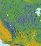 USA State Relief and Vector Map Package of Nevada - Photoshop JPEG and Illustrator EPS