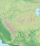 USA State Relief and Vector Map Package of Nevada - Photoshop JPEG and Illustrator EPS