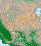 USA State Relief and Vector Map Package of Nevada - Photoshop JPEG and Illustrator EPS