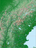 USA State Relief and Vector Map Package of New Hampshire - Photoshop JPEG and Illustrator EPS