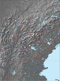 USA State Relief and Vector Map Package of New Hampshire - Photoshop JPEG and Illustrator EPS