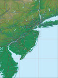 USA State Relief and Vector Map Package of New Jersey - Photoshop JPEG and Illustrator EPS