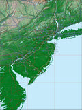 USA State Relief and Vector Map Package of New Jersey - Photoshop JPEG and Illustrator EPS