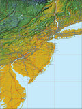 USA State Relief and Vector Map Package of New Jersey - Photoshop JPEG and Illustrator EPS