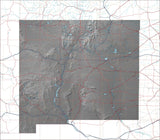 USA State Relief and Vector Map Package of New Mexico - Photoshop JPEG and Illustrator EPS