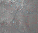 USA State Relief and Vector Map Package of New Mexico - Photoshop JPEG and Illustrator EPS